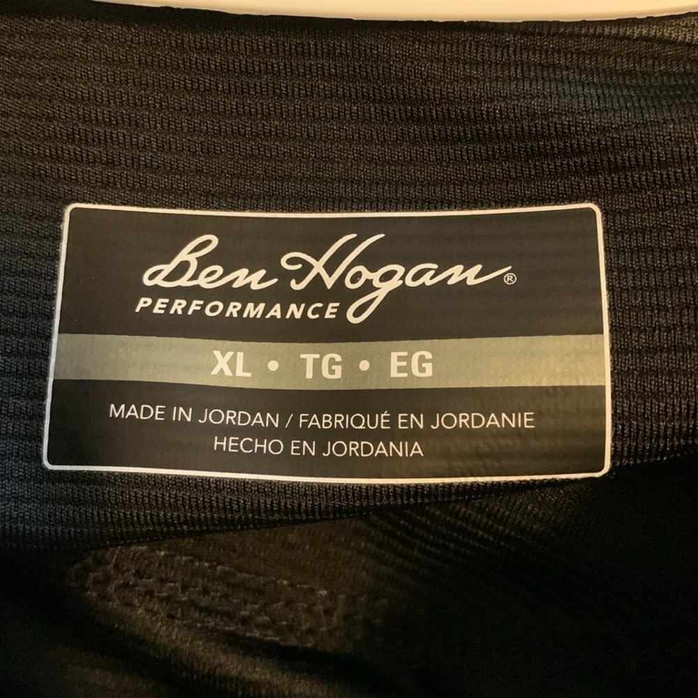 Ben Hogan Golf Polo Shirt Black Men’s Size Extra Large Moisture Wicking Big Man - Picture 4 of 8